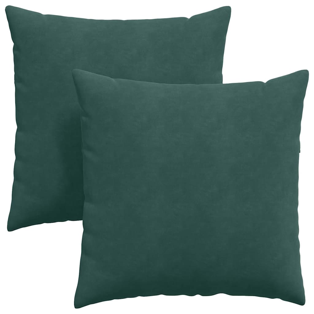 Sofakissen 2 pcs Dunkelgrün 80 x 80 cm Cordstoff
