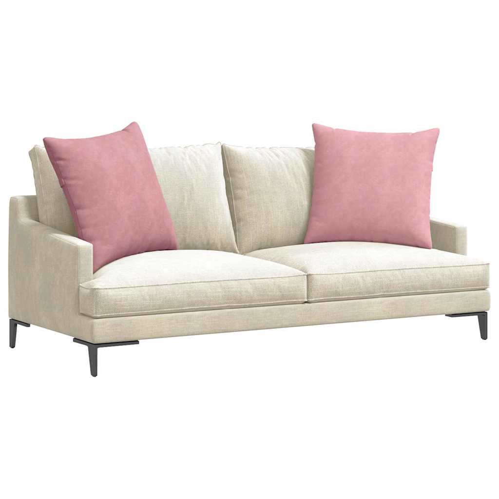 Sofakissen 2 pcs Rosa 80 x 80 cm Cordstoff