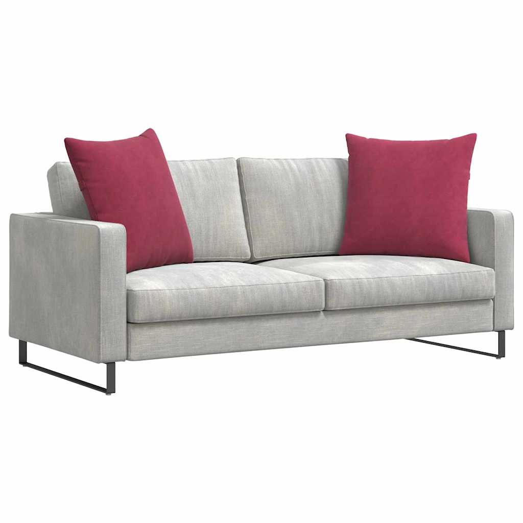 Sofakissen 2 pcs Weinrot 80 x 80 cm Cordstoff