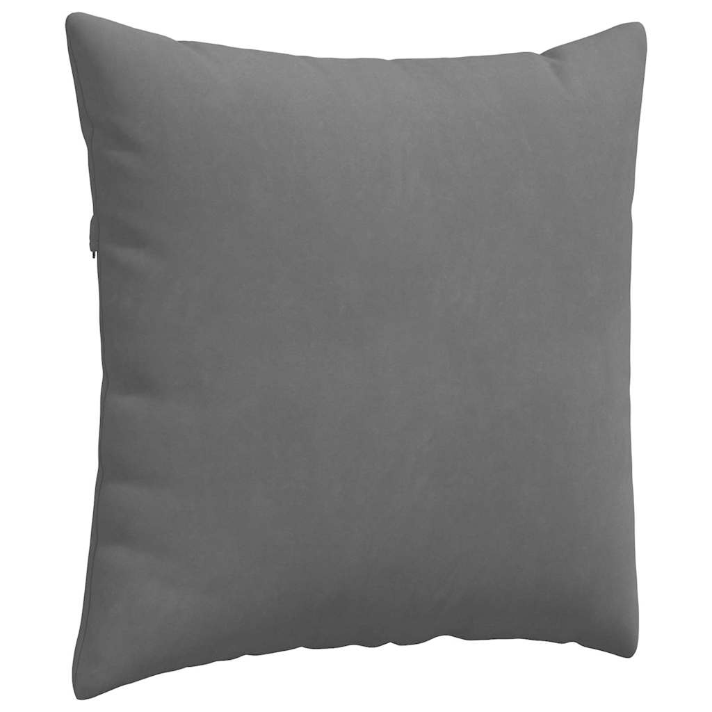Sofakissen 2 Stk. Stoff Dunkelgrau 80 x 80 cm