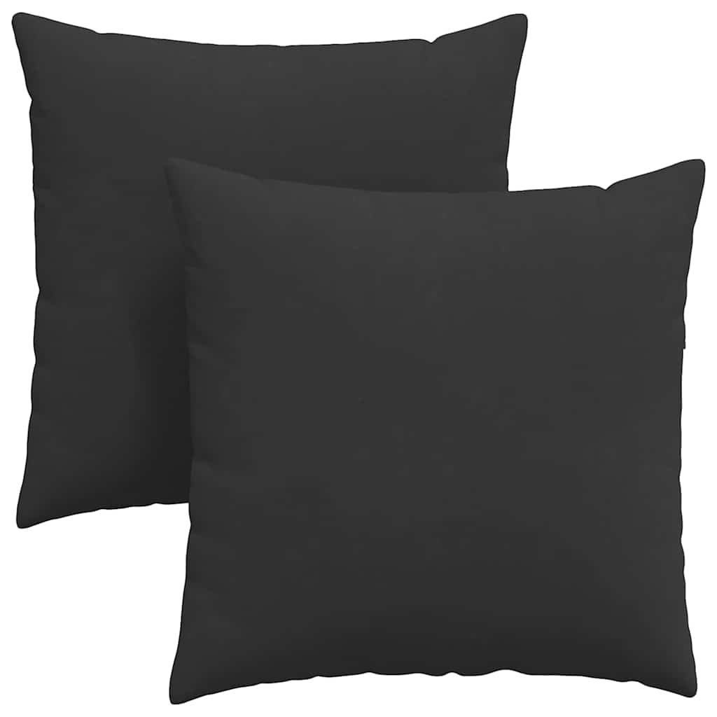 Sofakissen 2 Stk. Stoff Schwarz 80 x 80 cm