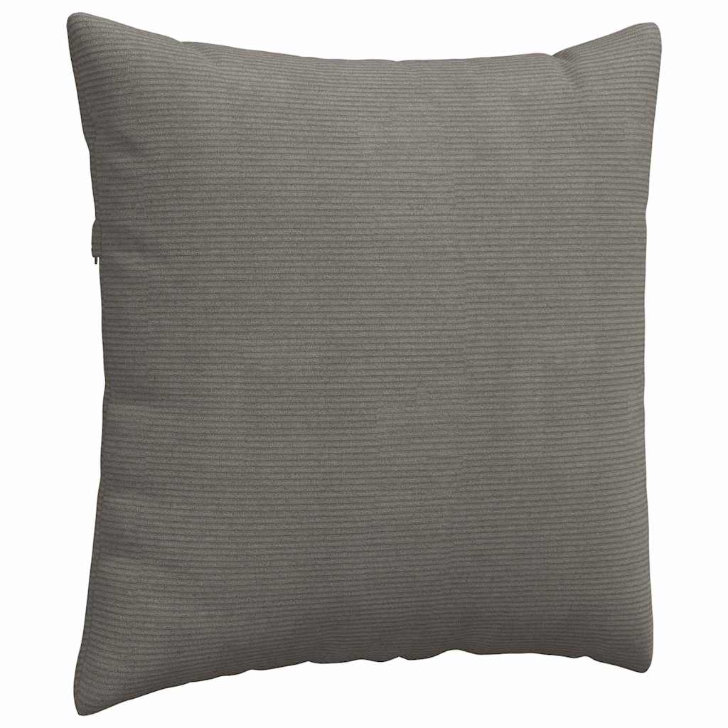 Sofakissen 2 pcs Hellgrau 80 x 80 cm Cordstoff