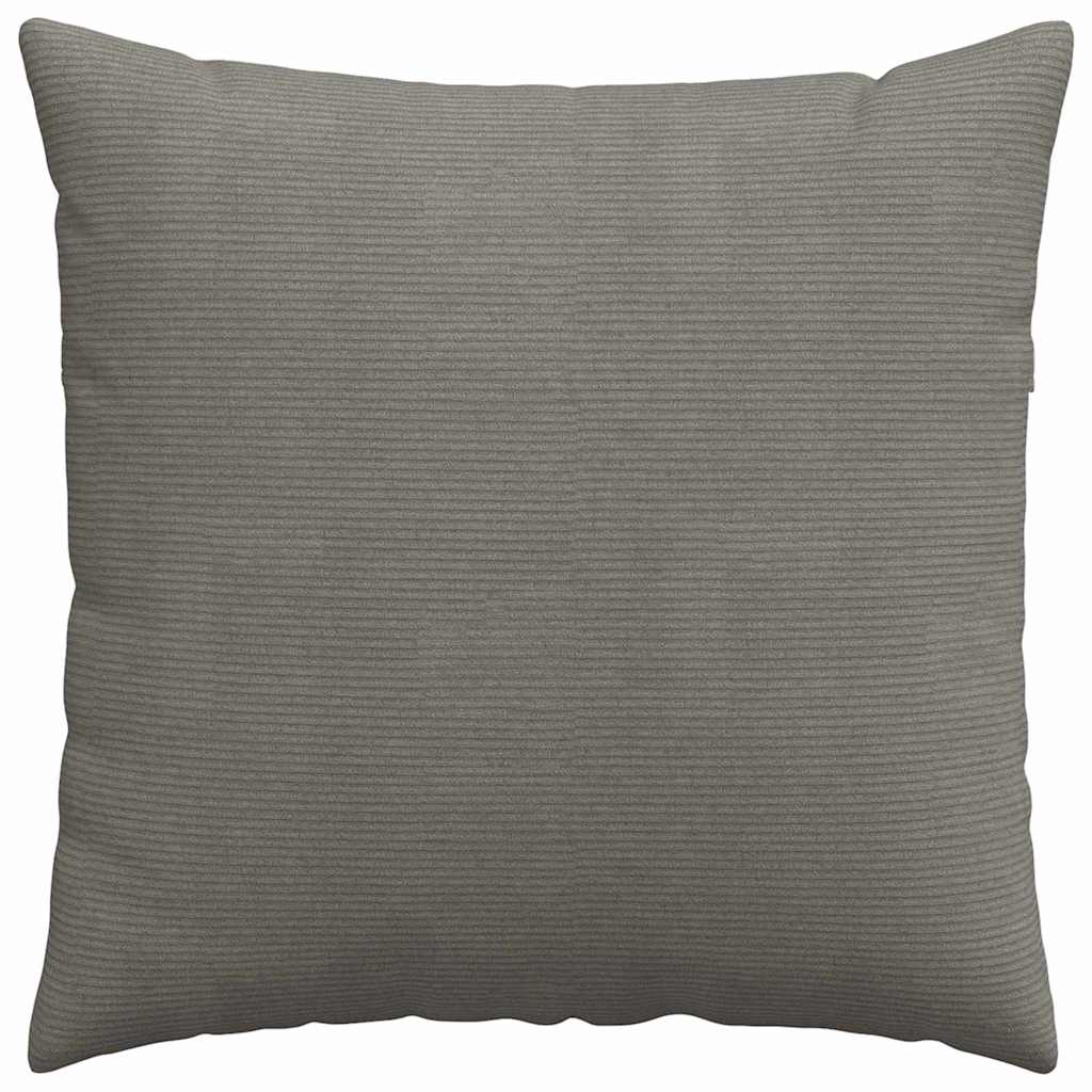 Sofakissen 2 pcs Hellgrau 80 x 80 cm Cordstoff