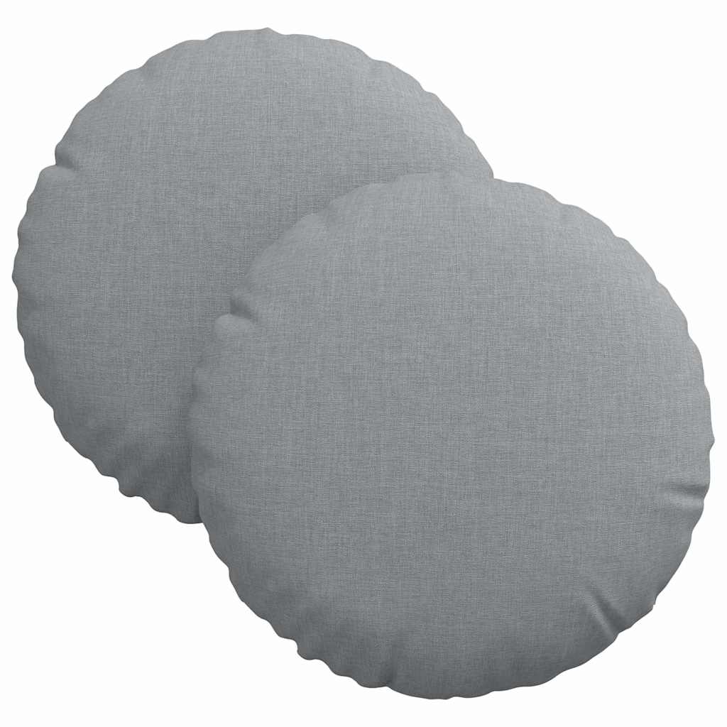 Sitzkissen 2 stk. Stoff Hellgrau Ø30 x 13 cm