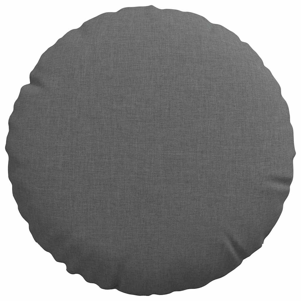 Sitzkissen 2 stk. Stoff Dunkelgrau Ø30 x 13 cm