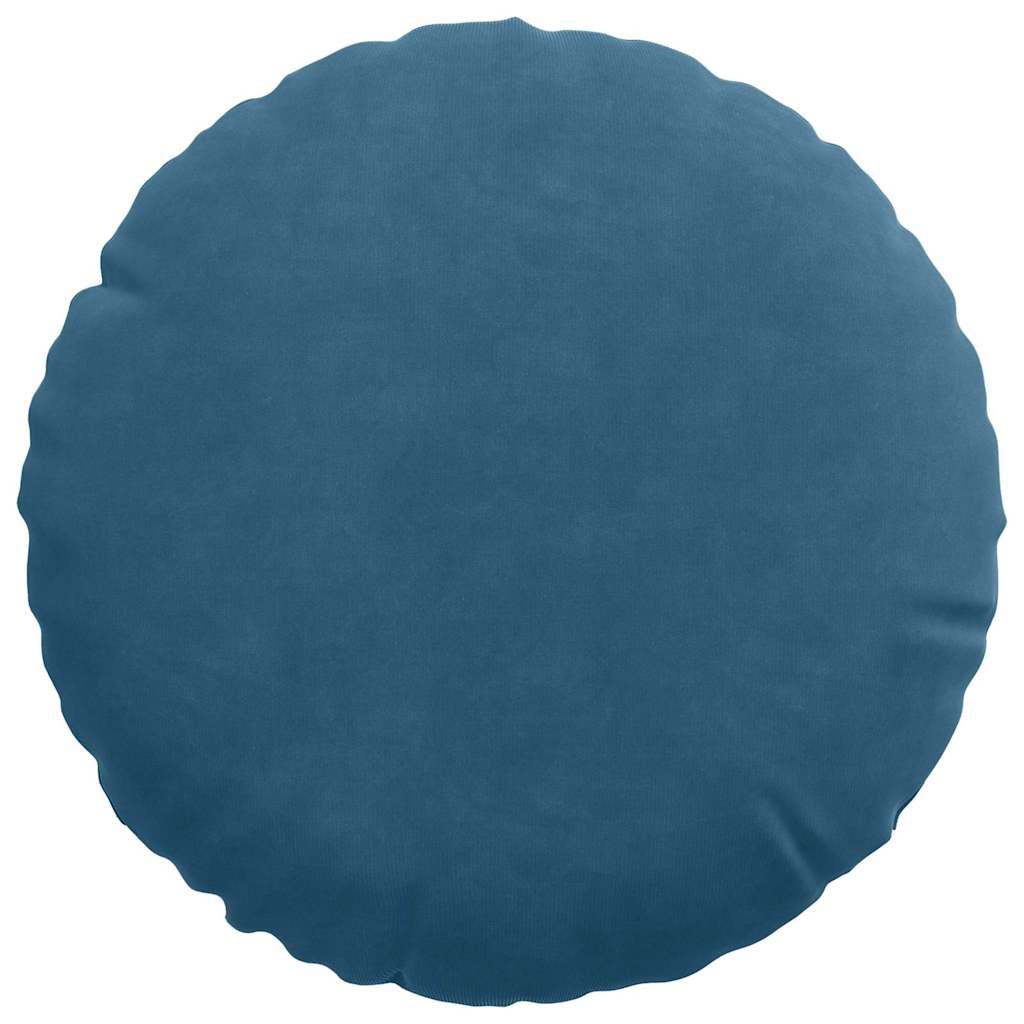 Sitzkissen 2 stk. Samt Blau Ø30 x 13 cm