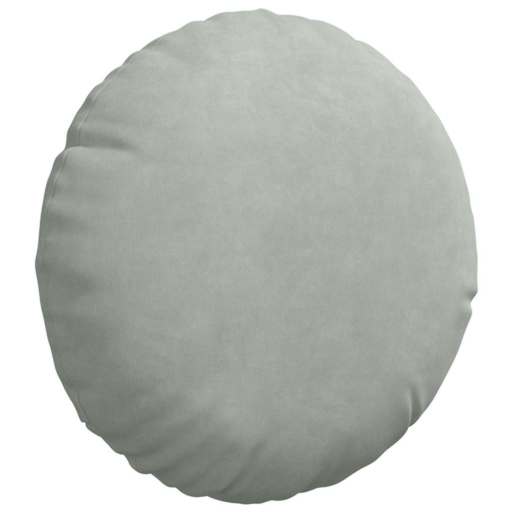 Sitzkissen 2 stk. Samt Hellgrau Ø30 x 13 cm