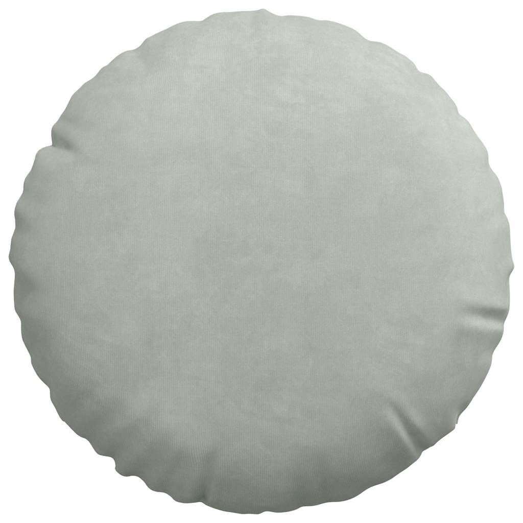 Sitzkissen 2 stk. Samt Hellgrau Ø30 x 13 cm