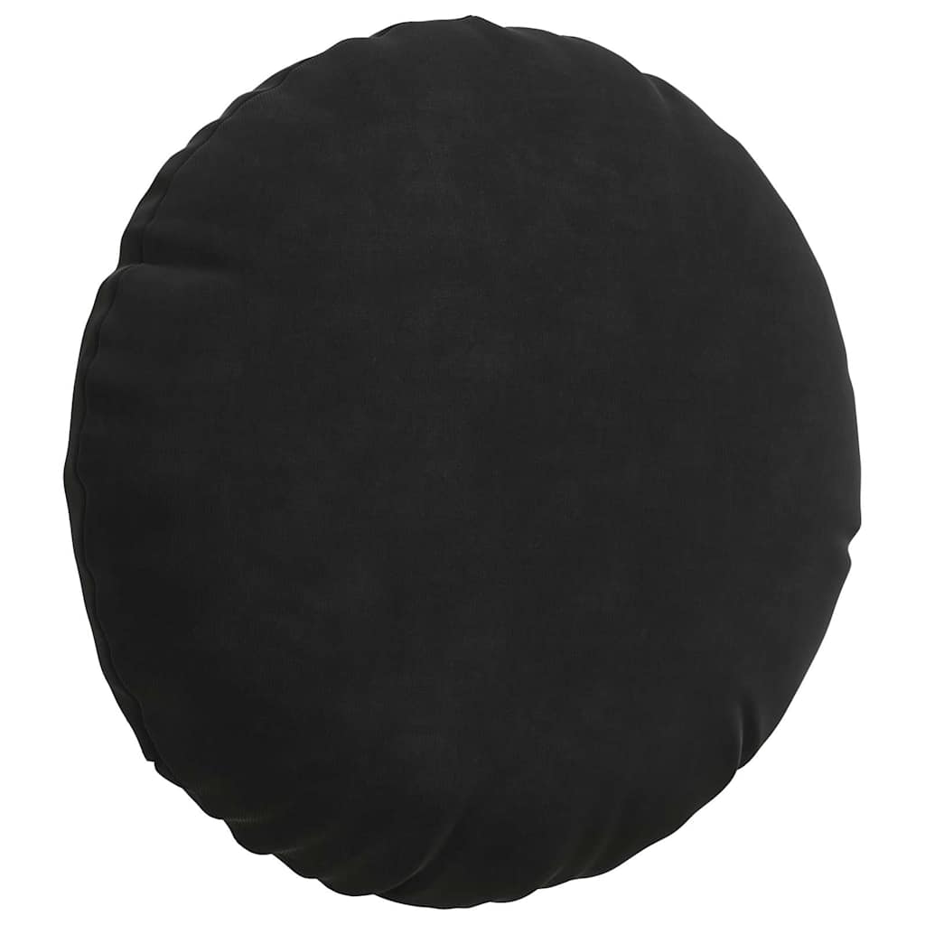 Sitzkissen 2 stk. Samt Schwarz Ø30 x 13 cm