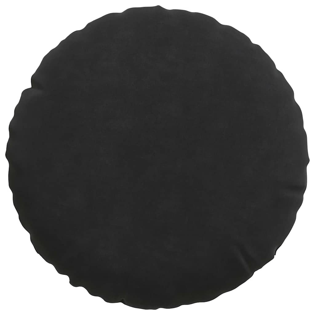 Sitzkissen 2 stk. Samt Schwarz Ø30 x 13 cm