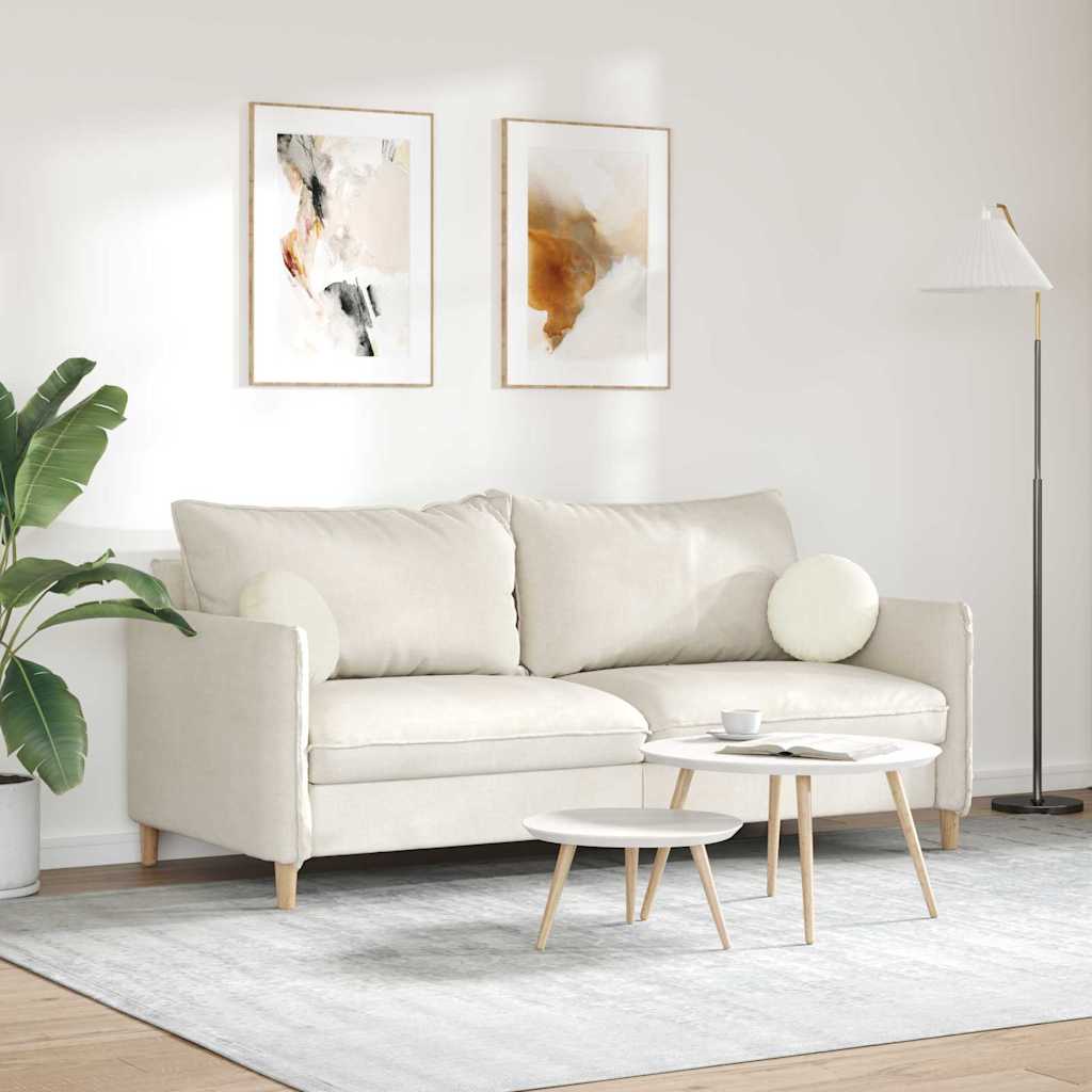 Sitzkissen 2 stk. Samt Creme Ø30 x 13 cm