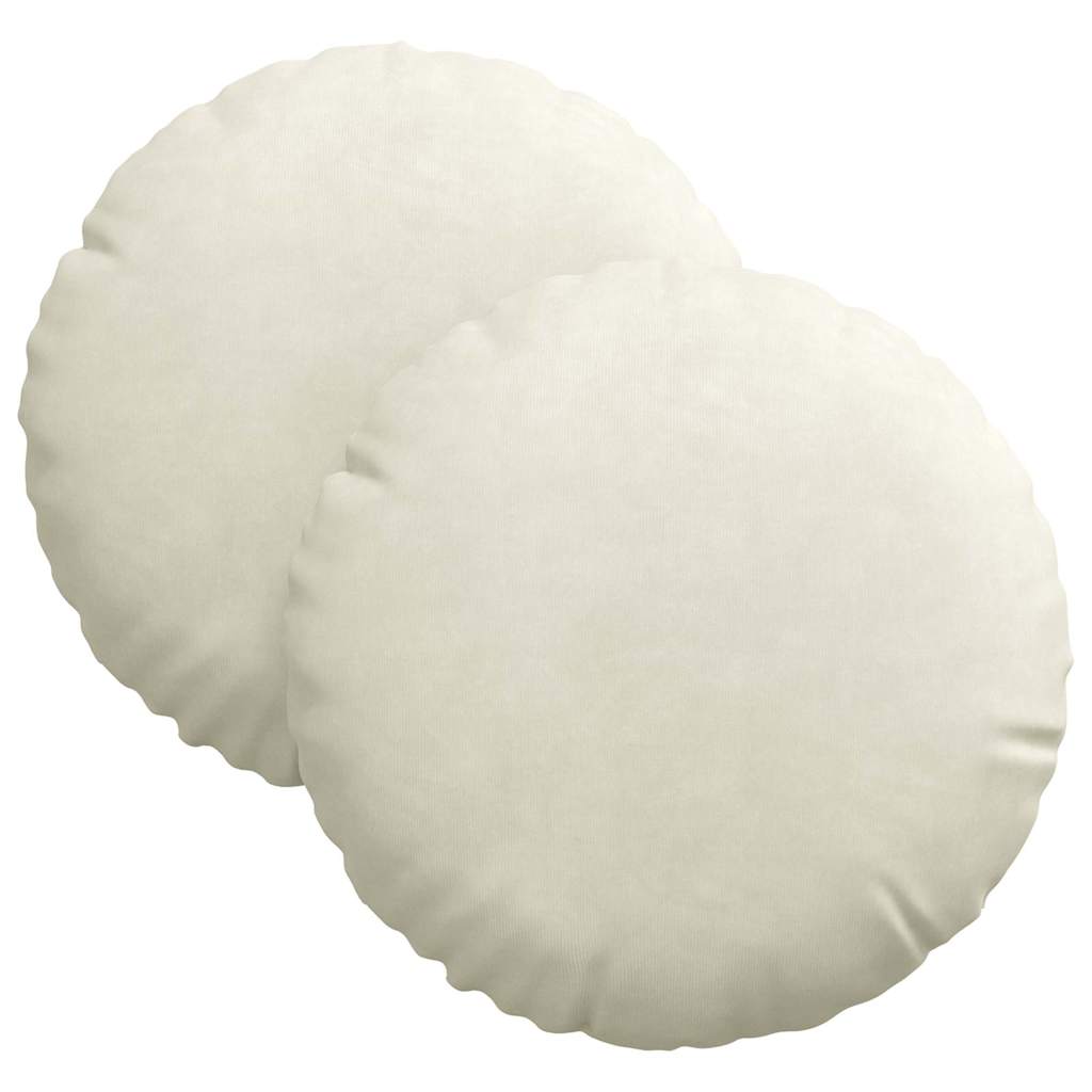 Sitzkissen 2 stk. Samt Creme Ø30 x 13 cm