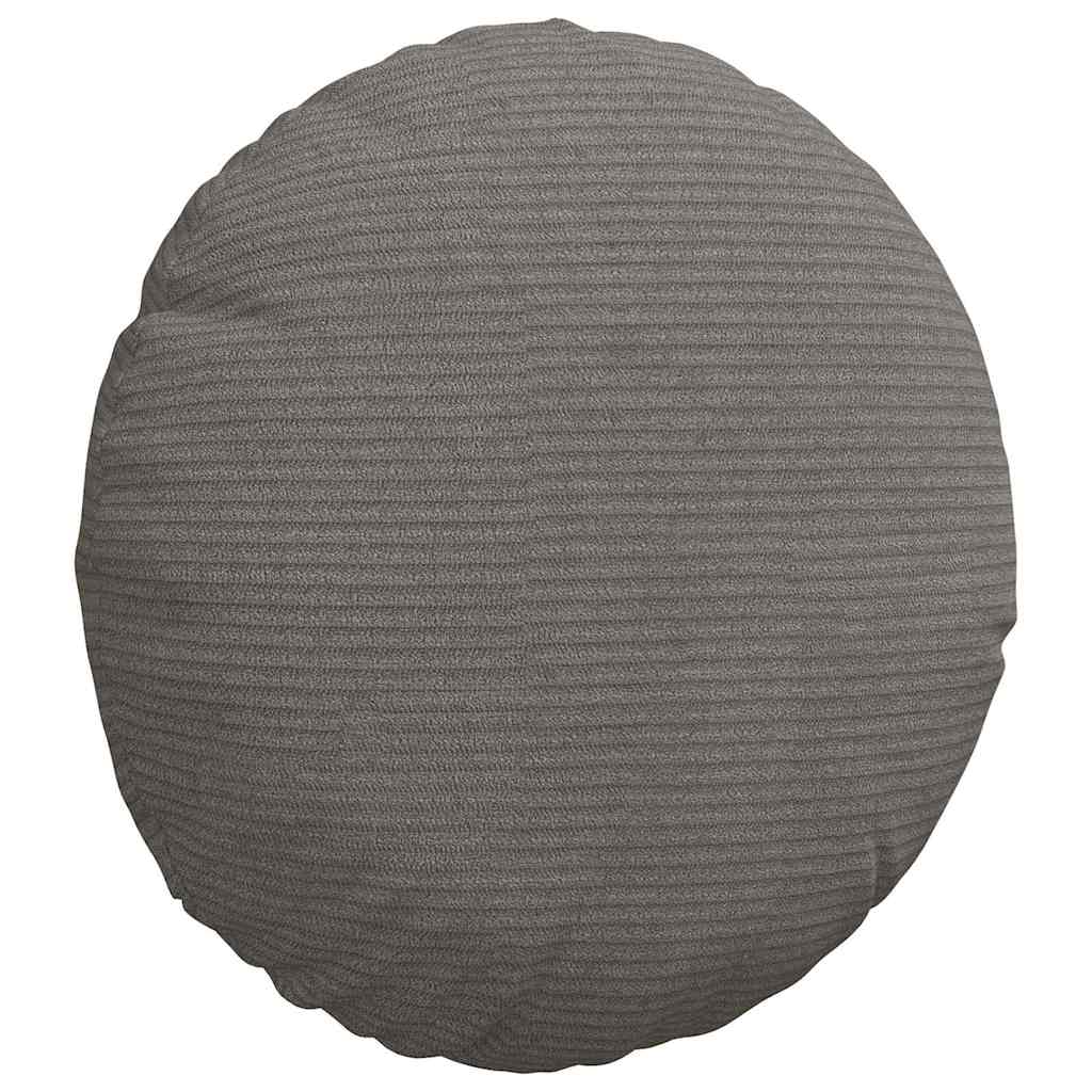 Sitzkissen 2 stk. Cordstoff Hellgrau Ø30 x 13 cm