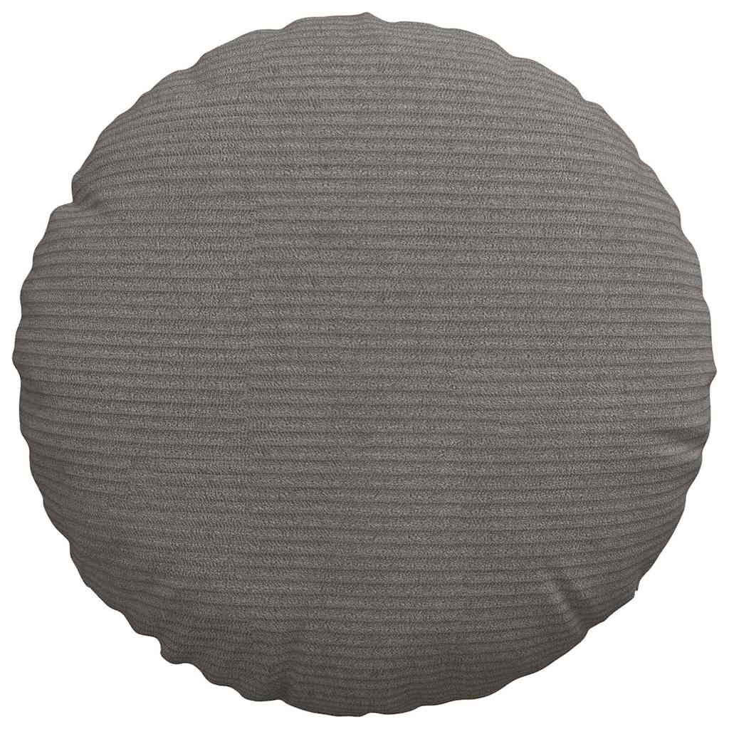 Sitzkissen 2 stk. Cordstoff Hellgrau Ø30 x 13 cm