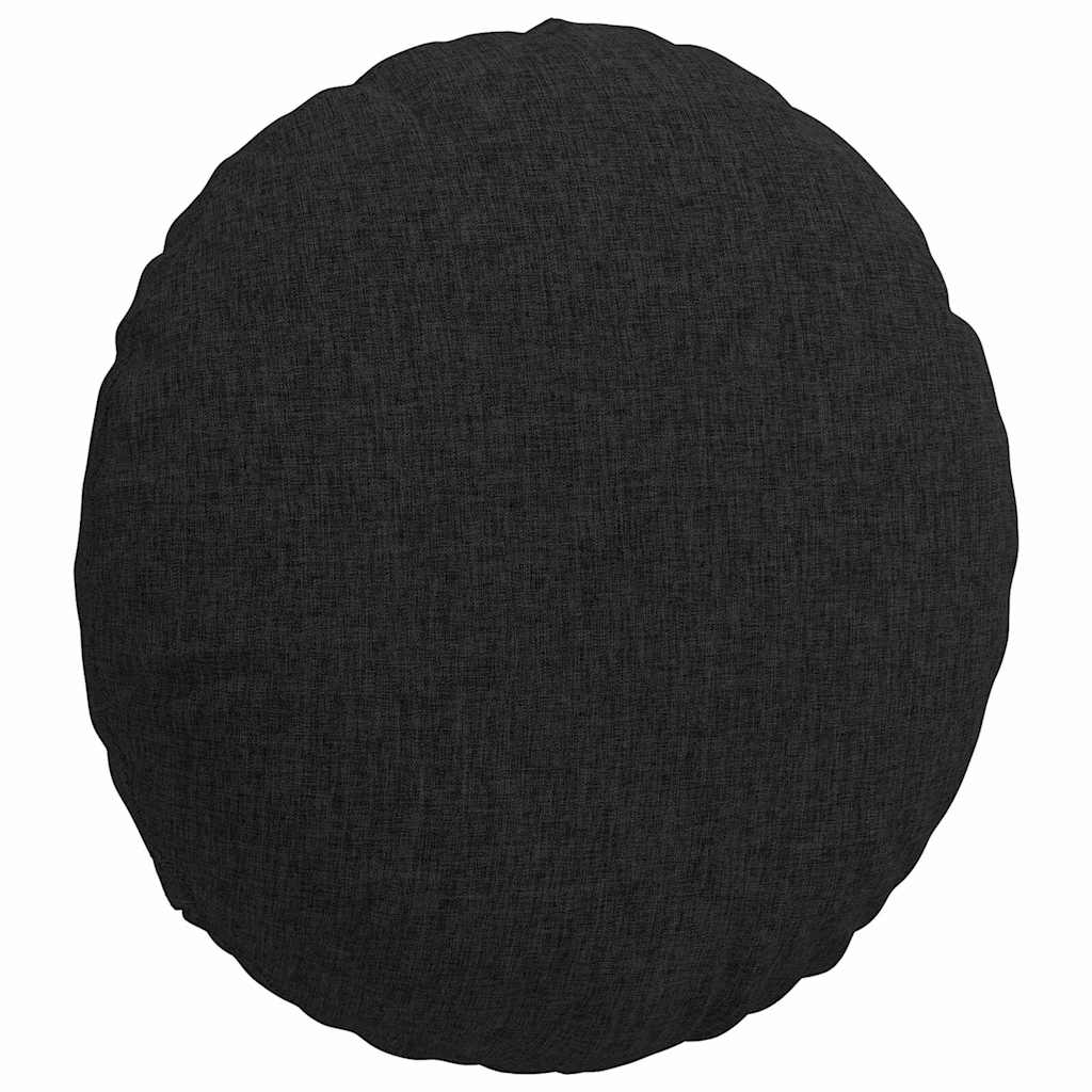 Sitzkissen 2 stk. Stoff Schwarz Ø40 x 13 cm