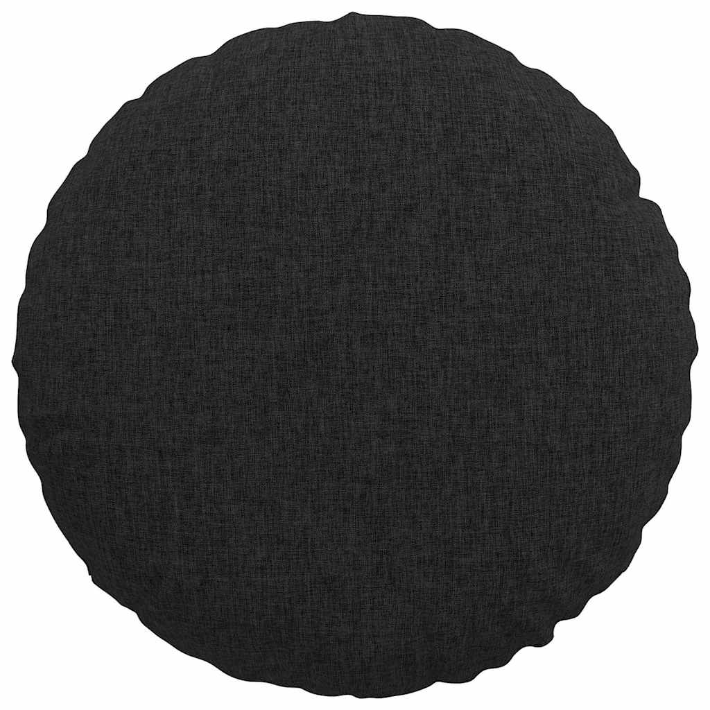 Sitzkissen 2 stk. Stoff Schwarz Ø40 x 13 cm