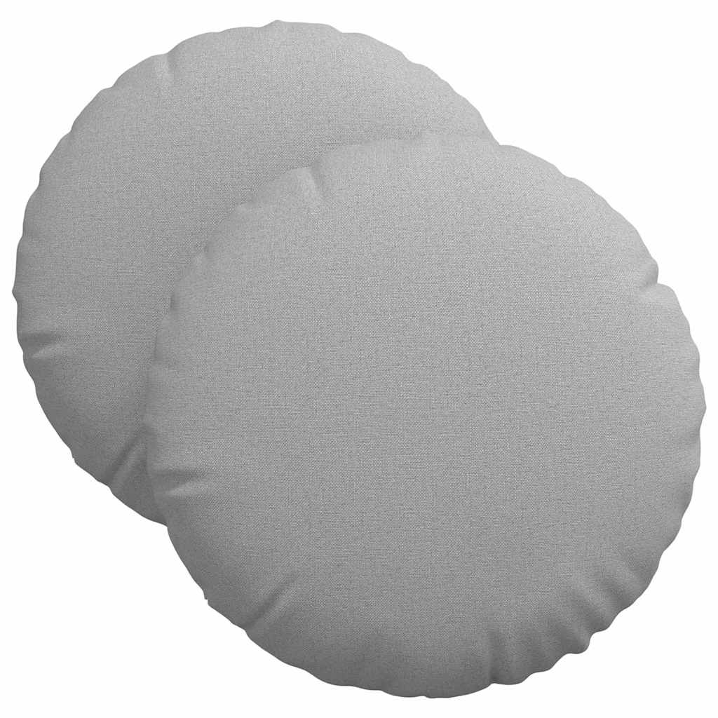 Sitzkissen 2 stk. Stoff Wolkengrau Ø40 x 13 cm