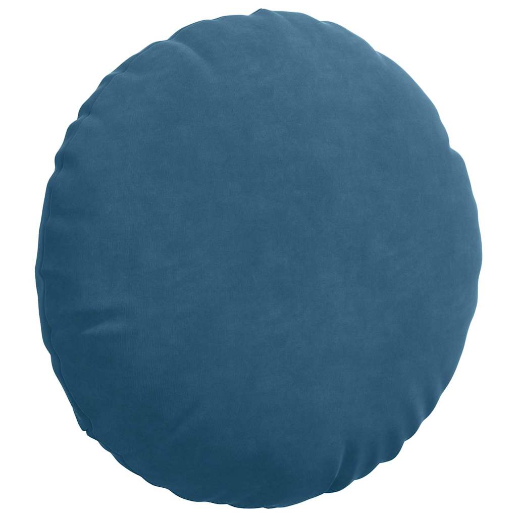 Sitzkissen 2 pcs Blau Ø 40 x 13 cm Samt