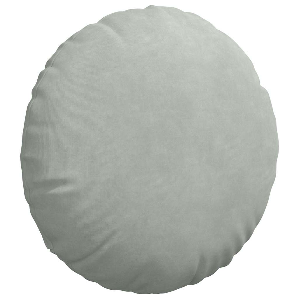 Sitzkissen 2 pcs Hellgrau Ø 40 x 13 cm Samt