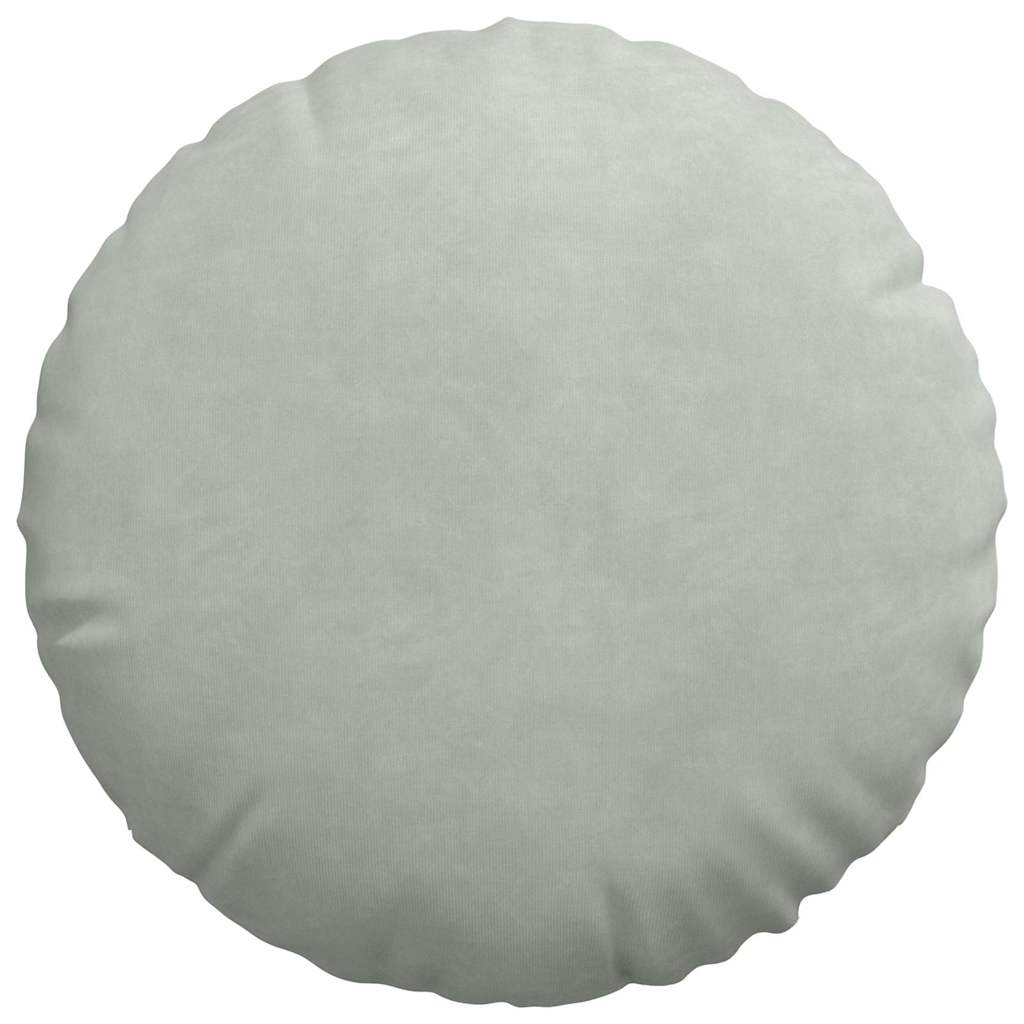 Sitzkissen 2 pcs Hellgrau Ø 40 x 13 cm Samt