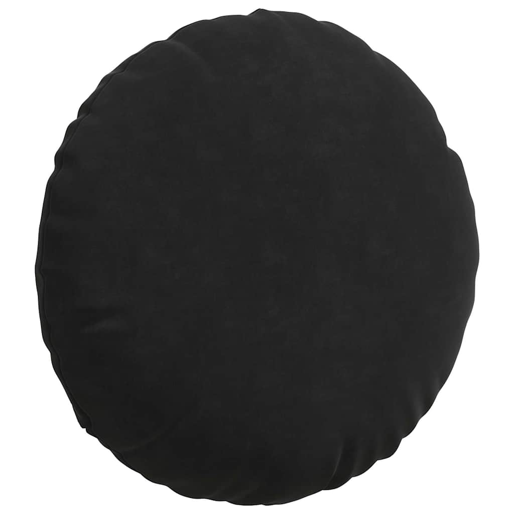 Sitzkissen 2 pcs Schwarz Ø 40 x 13 cm Samt