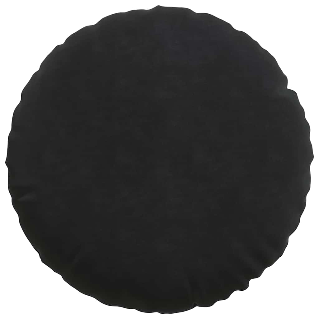 Sitzkissen 2 pcs Schwarz Ø 40 x 13 cm Samt
