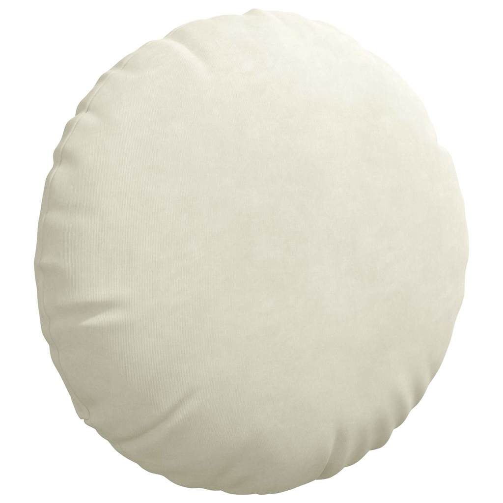 Sitzkissen 2 pcs Creme Ø 40 x 13 cm Samt