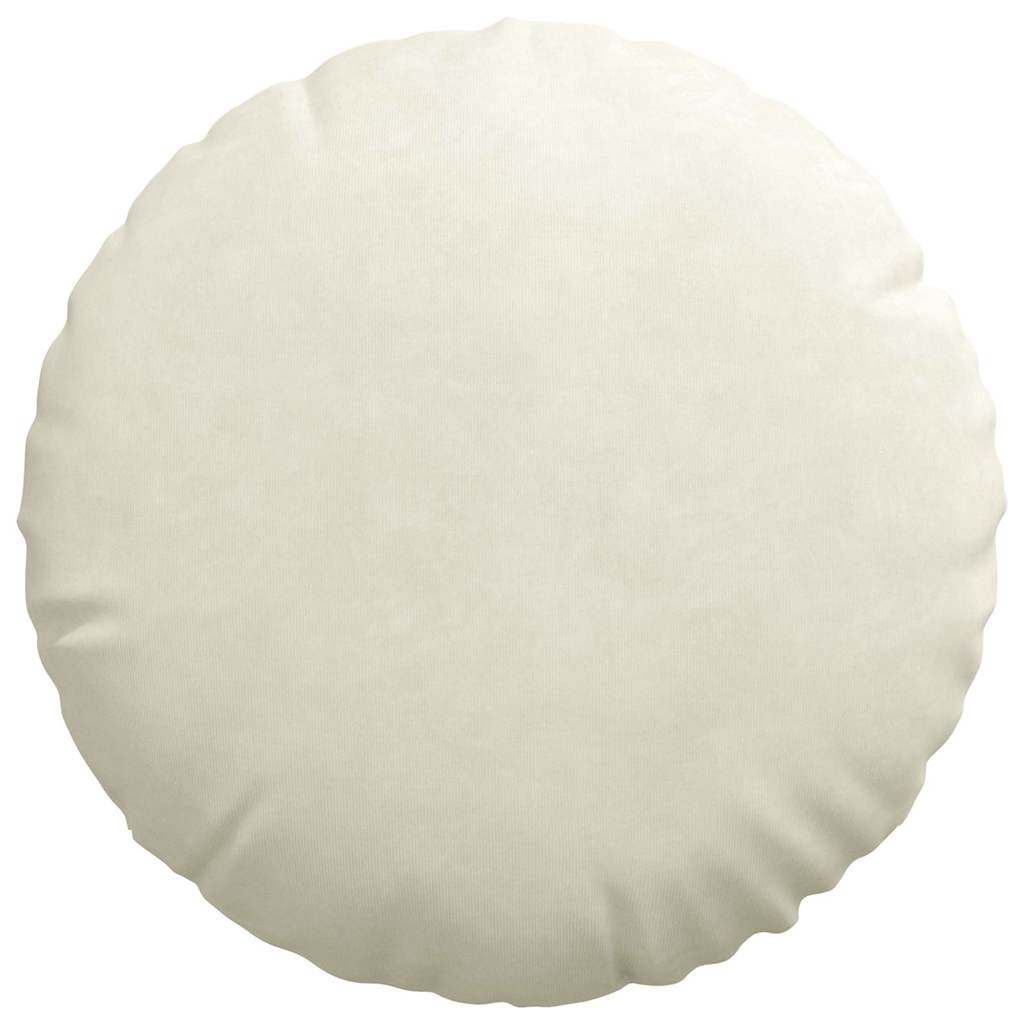 Sitzkissen 2 pcs Creme Ø 40 x 13 cm Samt