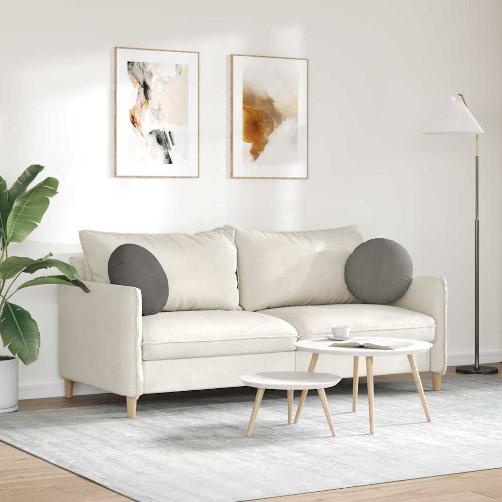 Sitzkissen 2 stk. Cordstoff Hellgrau Ø 40 cm