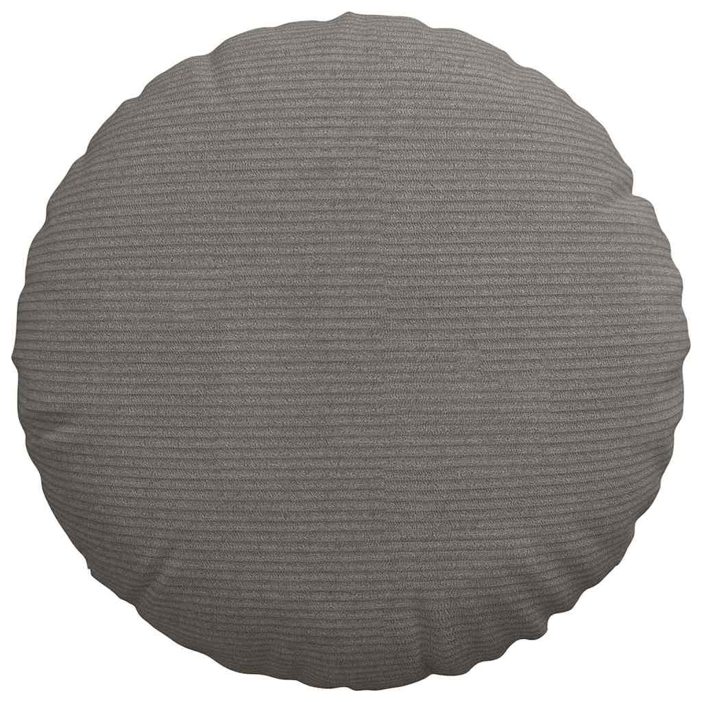 Sitzkissen 2 stk. Cordstoff Hellgrau Ø 40 cm