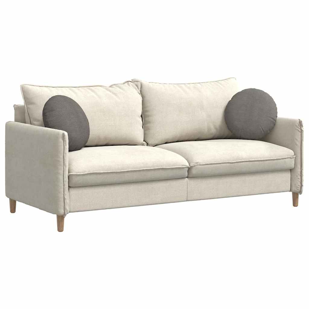 Sitzkissen 2 stk. Cordstoff Hellgrau Ø 40 cm