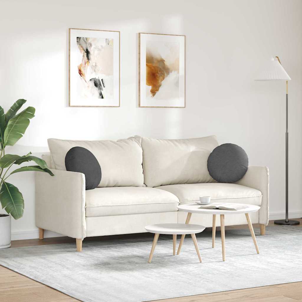 Sitzkissen 2 Stk. Cordstoff Dunkelgrau Ø 40 cm