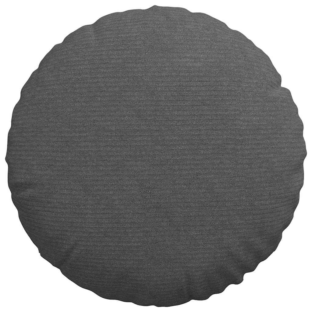 Sitzkissen 2 stk. Cordstoff Dunkelgrau Ø 40 cm