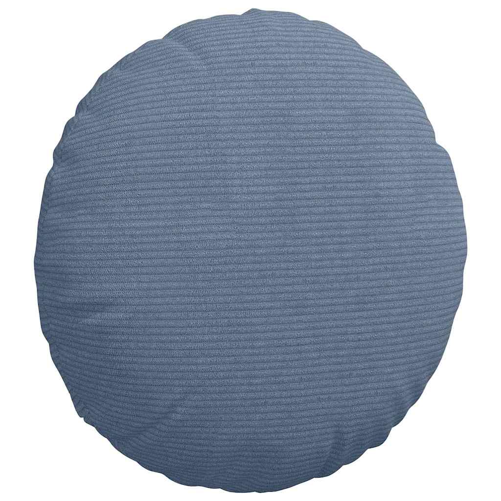 Sitzkissen 2 stk. Cordstoff Blau Ø 40 cm