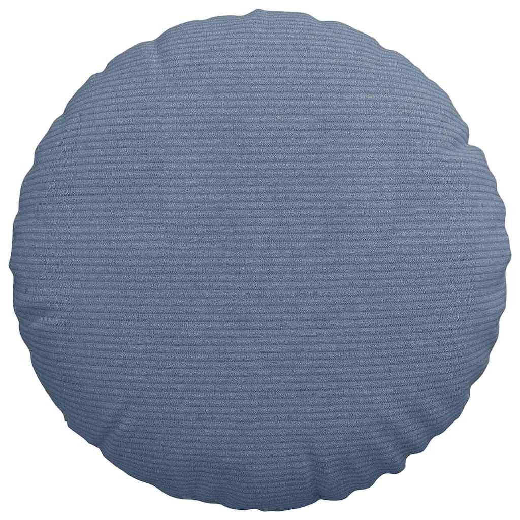 Sitzkissen 2 stk. Cordstoff Blau Ø 40 cm