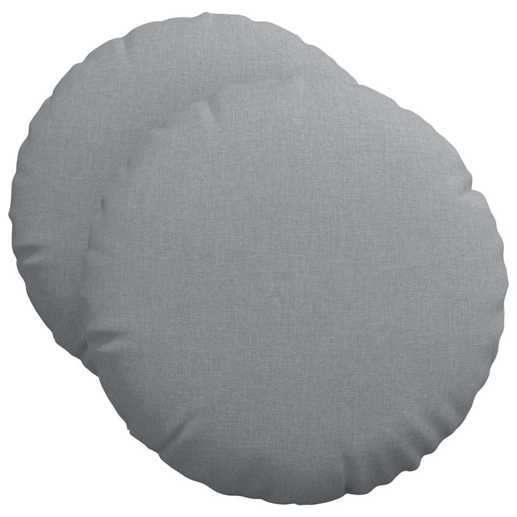 Sitzkissen 2 stk. Stoff Hellgrau Ø50 x 19 cm