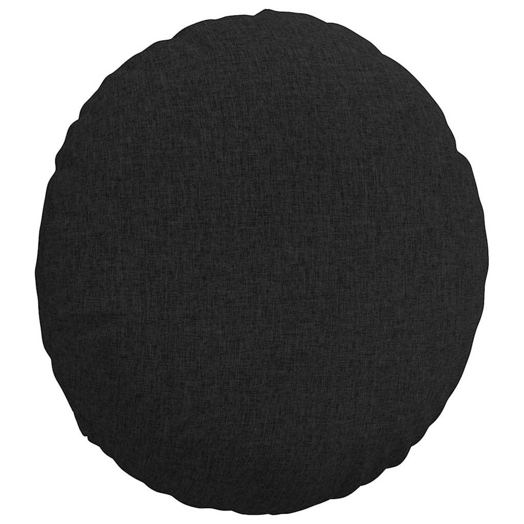 Sitzkissen 2 stk. Stoff Schwarz Ø50 x 19 cm