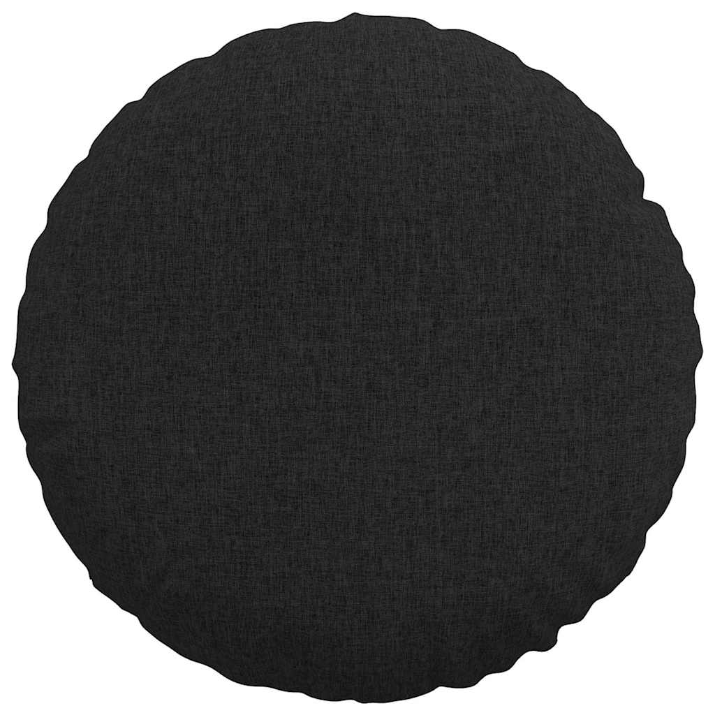 Sitzkissen 2 stk. Stoff Schwarz Ø50 x 19 cm