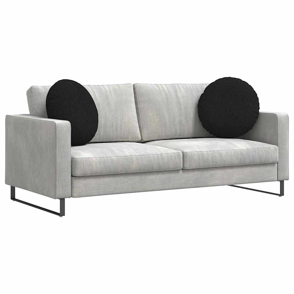 Sitzkissen 2 stk. Stoff Schwarz Ø50 x 19 cm
