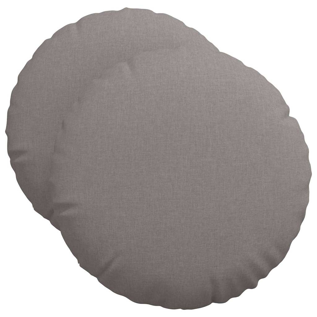 Sitzkissen 2 stk. Stoff Taupe Ø50 x 19 cm