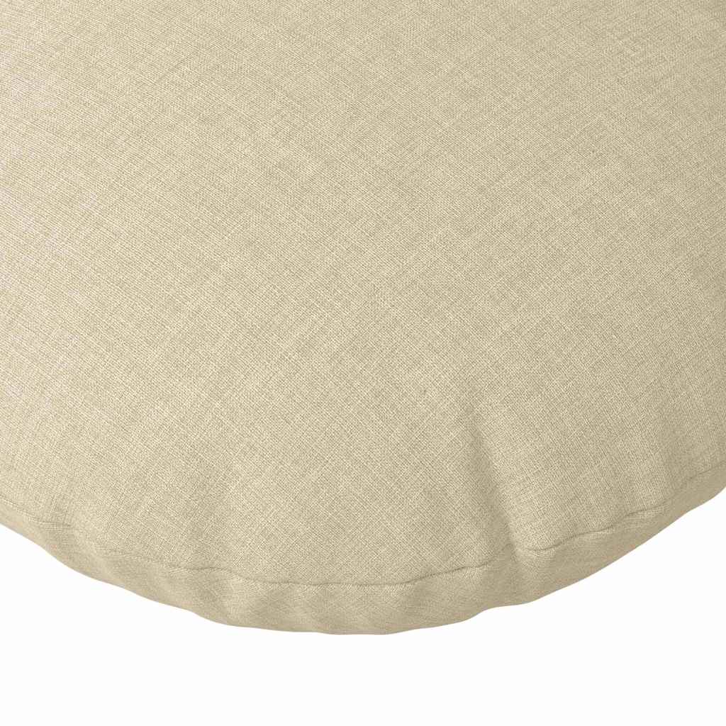 Sitzkissen 2 Stk. Stoff Creme Ø50 x 19 cm