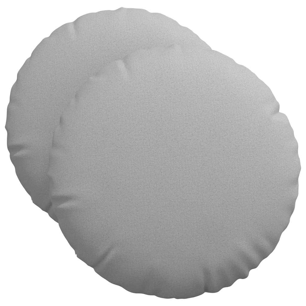Sitzkissen 2 stk. Stoff Wolkengrau Ø50 x 19 cm