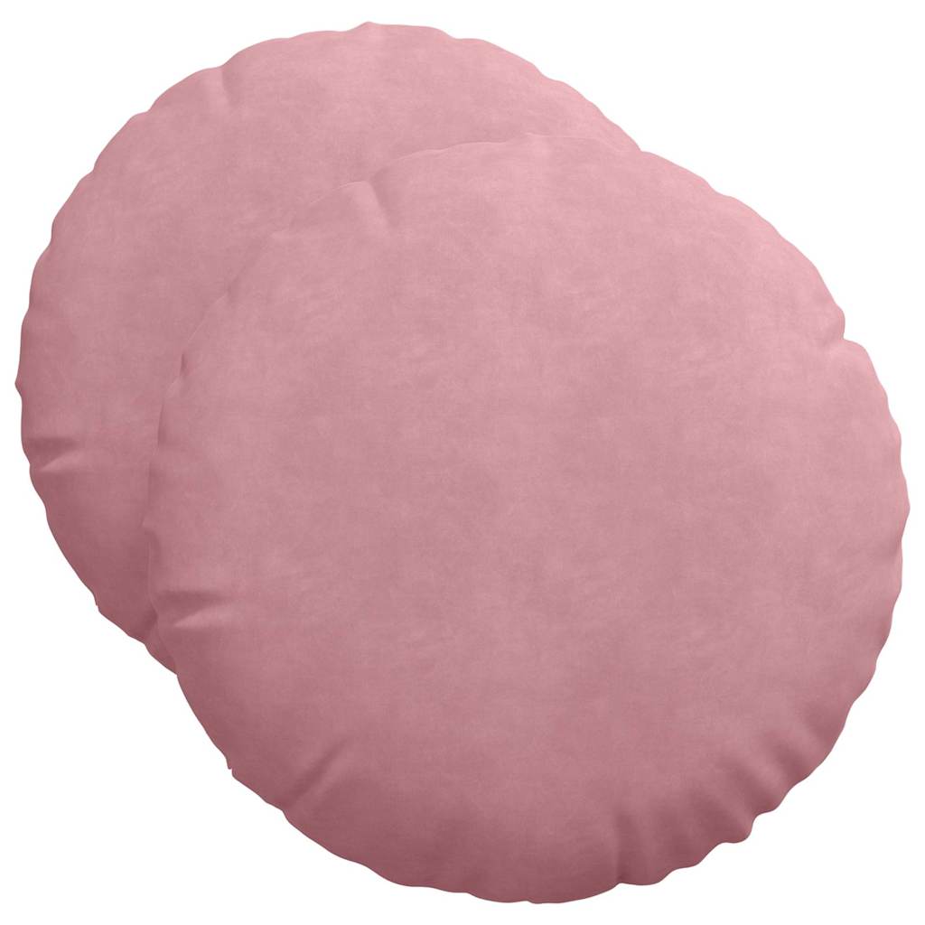 Sitzkissen 2 stk. Samt Rosa Ø50 x 19 cm