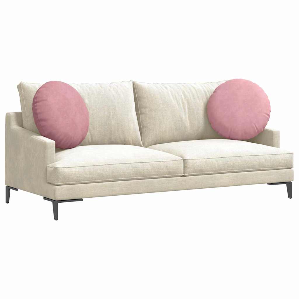 Sitzkissen 2 stk. Samt Rosa Ø50 x 19 cm