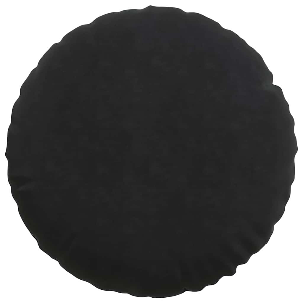 Sitzkissen 2 stk. Samt Schwarz Ø50 x 19 cm