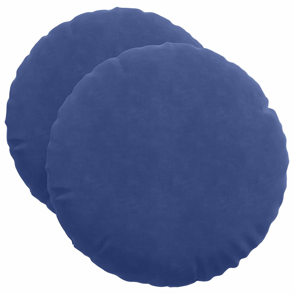 Sitzkissen 2 stk. Samt Polizeiblau Ø50 x 19 cm