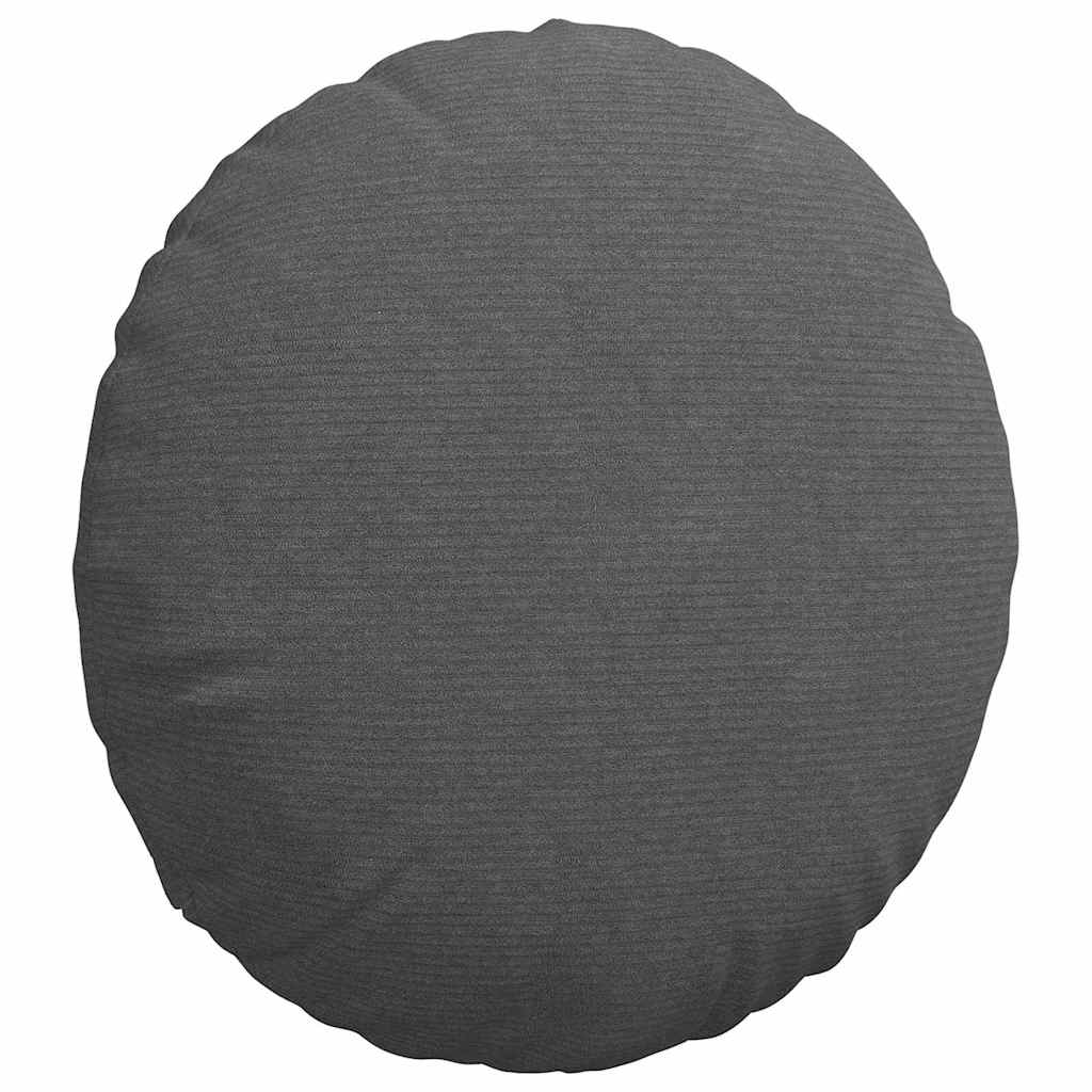 Sitzkissen 2 stk. Cordstoff Dunkelgrau Ø50 x 19 cm