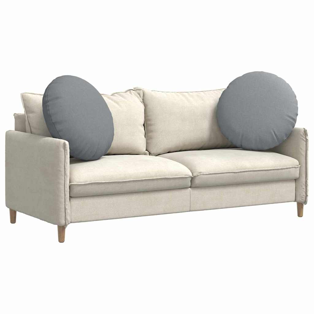 Sitzkissen 2 stk. Stoff Hellgrau Ø60 x 21 cm