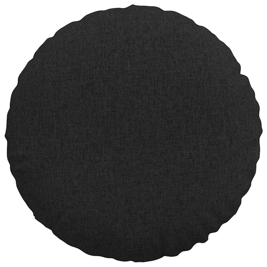 Sitzkissen 2 stk. Stoff Schwarz Ø60 x 21 cm