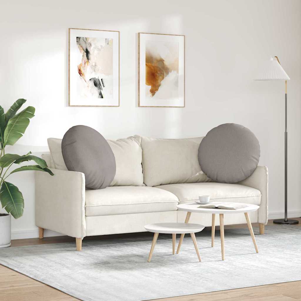 Sitzkissen 2 stk. Stoff Taupe Ø60 x 21 cm